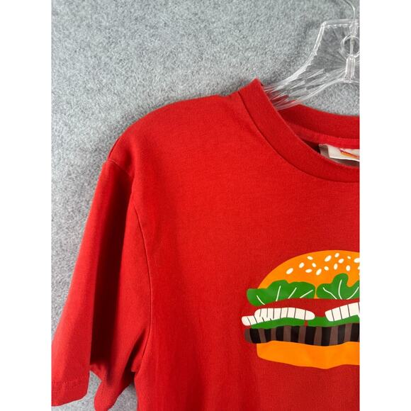 Burger King Whopper Employee Shirt Size M Red Short Sleeve Tee Summer Uniform - Picture 2 of 8